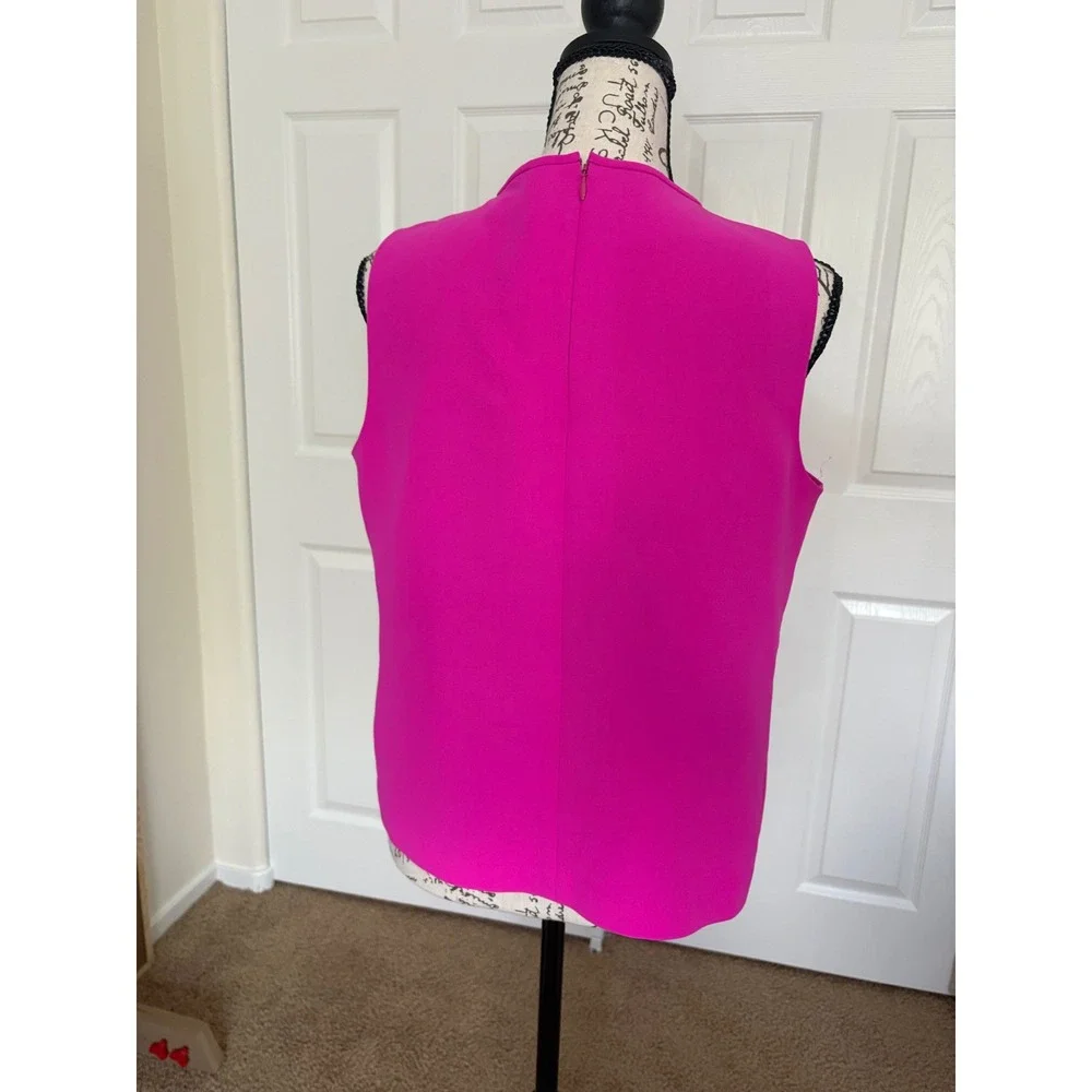 Kate Spade New York Hot Pink Double Bow Keyhole Sleeveless Top Shell Size 8